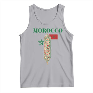 Traditional Moroccan Mosaic Archway Graphic Tank Top Morocco Architecture Tile Pattern TS02 Athletic Heather Print Your Wear