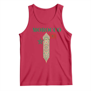 Traditional Moroccan Mosaic Archway Graphic Tank Top Morocco Architecture Tile Pattern TS02 Red Print Your Wear
