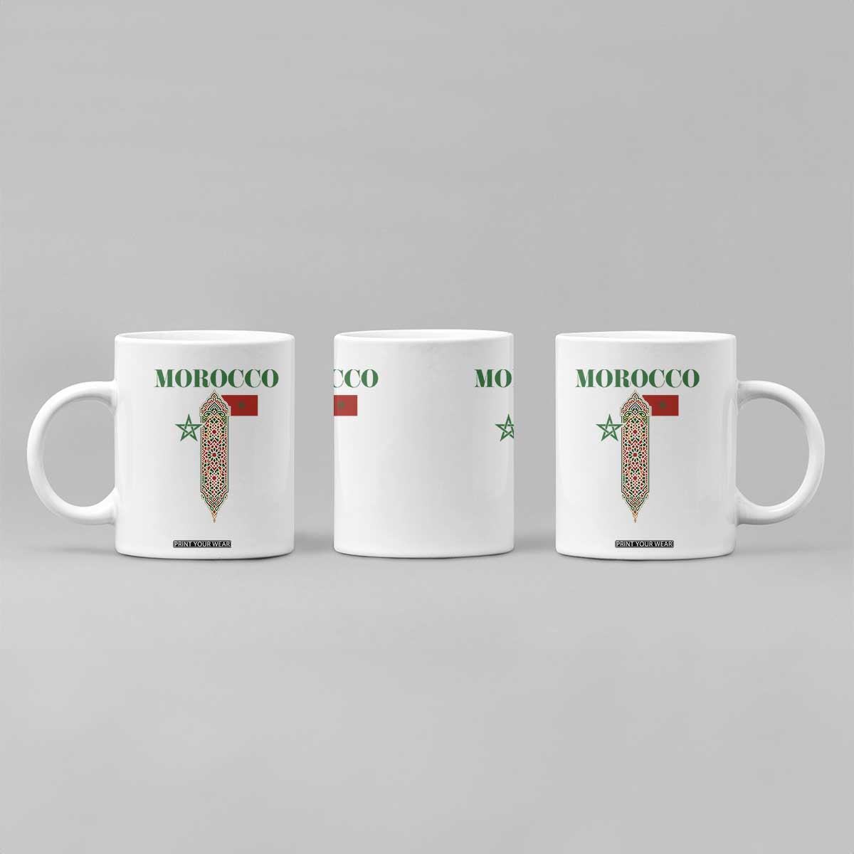 Traditional Moroccan Mosaic Archway Graphic Coffee Mug Morocco Architecture Tile Pattern TS02 Print Your Wear