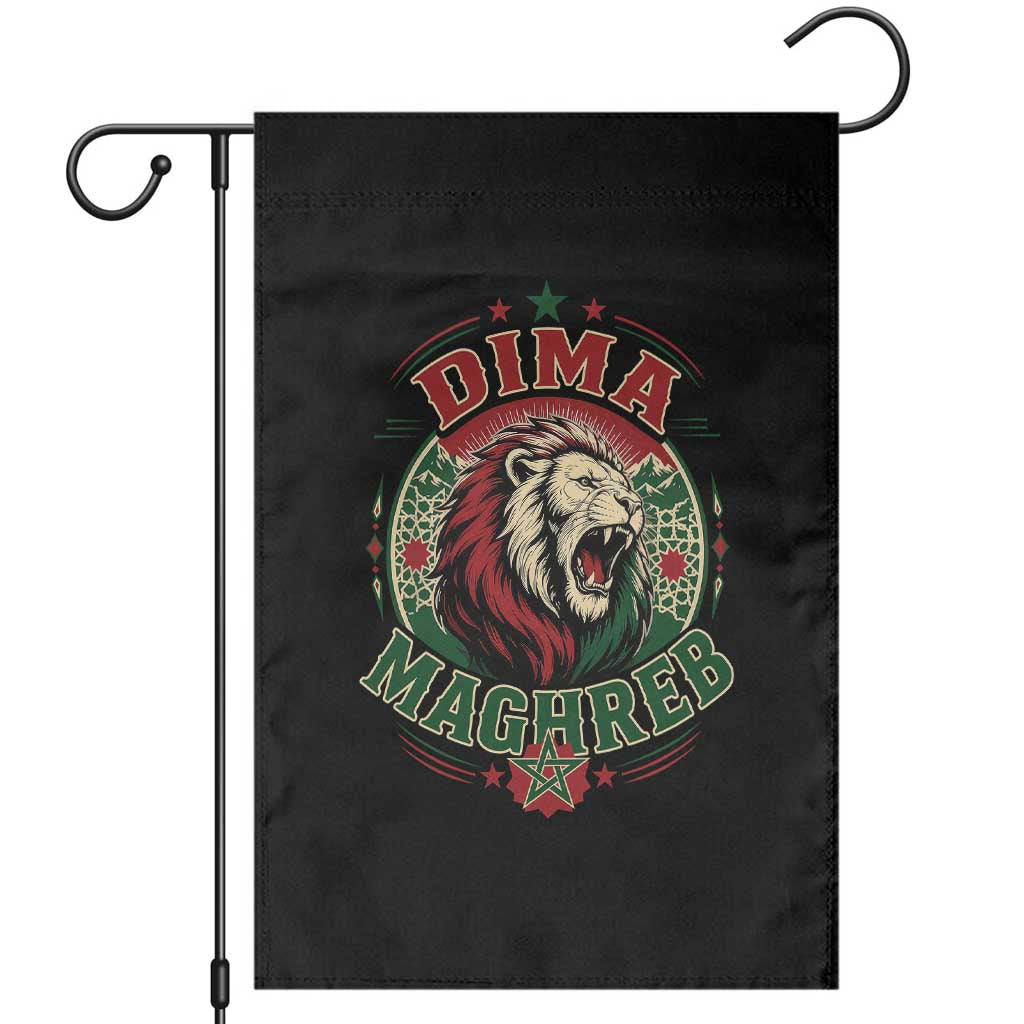 Dima Maghreb Morocco Lion Roar Garden Flag Proud Patriotic Moroccan Spirit Heritage Support TS02 Black Print Your Wear