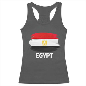 Egypt Flag Misr Pride Racerback Tank Top Egyptian Eagle of Saladin Heritage TS02 Dark Heather Print Your Wear