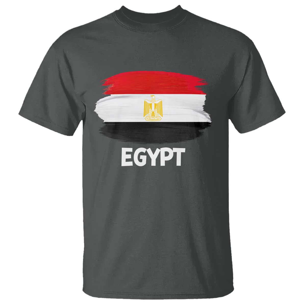 Egypt Flag Misr Pride T Shirt Egyptian Eagle of Saladin Heritage TS02 Dark Heather Print Your Wear