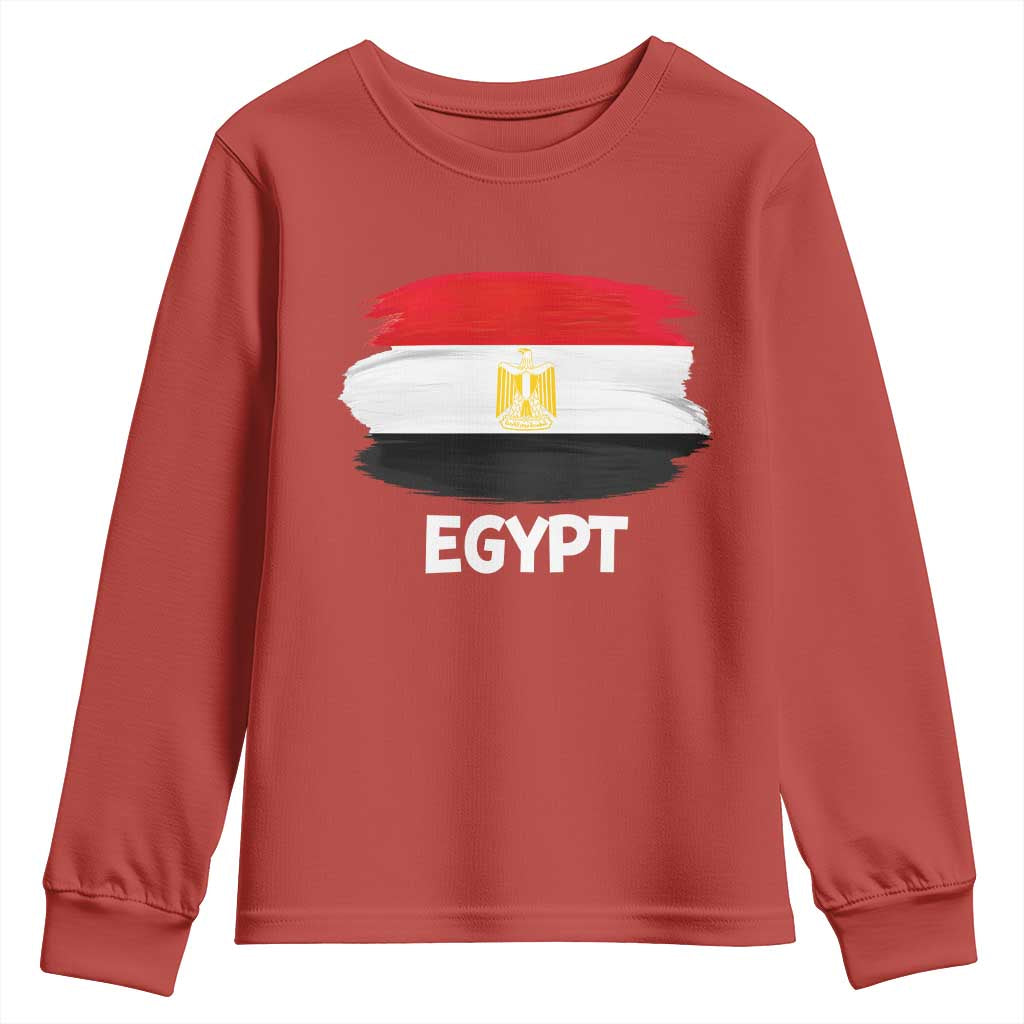 Egypt Flag Misr Pride Youth Sweatshirt Egyptian Eagle of Saladin Heritage TS02 Red Print Your Wear