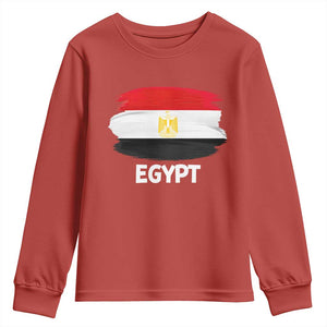 Egypt Flag Misr Pride Youth Sweatshirt Egyptian Eagle of Saladin Heritage TS02 Red Print Your Wear