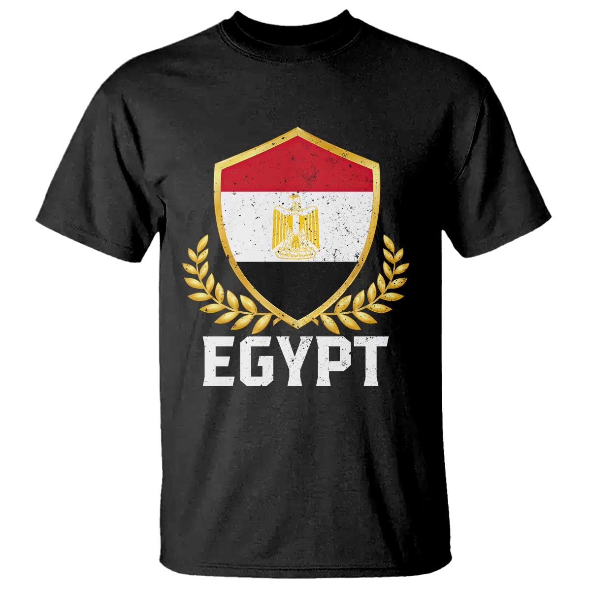 Egypt Coat of Arms Gold Shield Crest T Shirt Patriotic Egyptian Flag Heritage Pride TS02 Black Print Your Wear