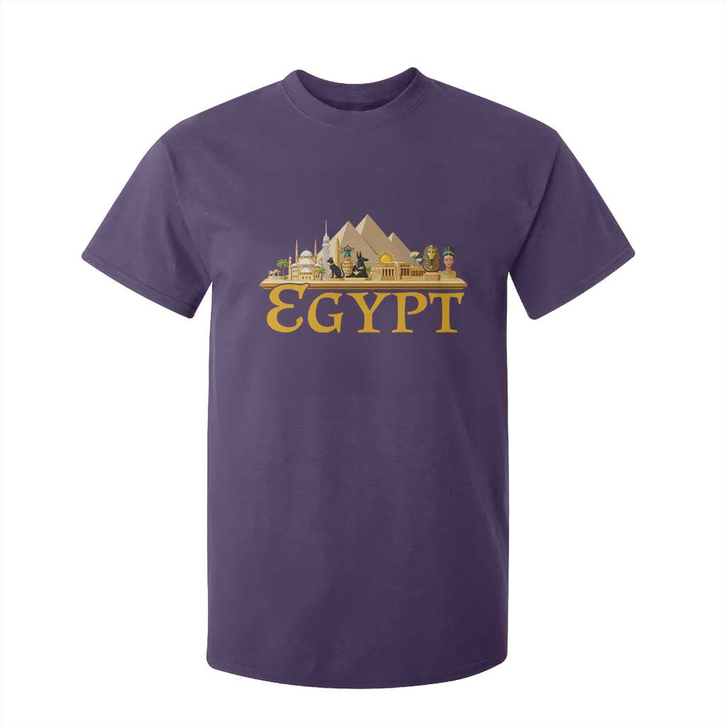 Ancient Egypt Pyramids Sphinx Graphic T Shirt For Kid Vintage Egypt Anubis History Buff Travel Souvenir TS02 Purple Print Your Wear