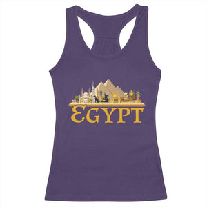 Ancient Egypt Pyramids Sphinx Graphic Racerback Tank Top Vintage Egypt Anubis History Buff Travel Souvenir TS02 Purple Print Your Wear