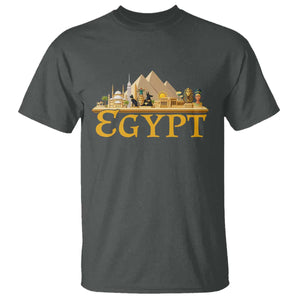 Ancient Egypt Pyramids Sphinx Graphic T Shirt Vintage Egypt Anubis History Buff Travel Souvenir TS02 Dark Heather Print Your Wear