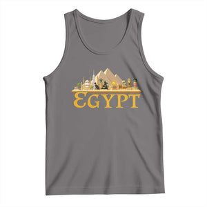 Ancient Egypt Pyramids Sphinx Graphic Tank Top Vintage Egypt Anubis History Buff Travel Souvenir TS02 Deep Heather Print Your Wear