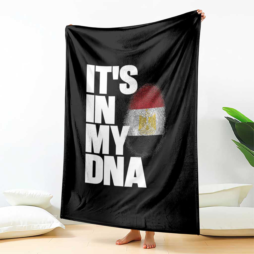 Egypt It's In My DNA Flag Fingerprint Graphic Throw Blanket Egyptian Heritage Pride Roots TS02 Print Your Wear