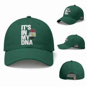 Egypt It's In My DNA Flag Fingerprint Graphic Baseball Cap Egyptian Heritage Pride Roots TS02 Baseball Cap Universal Fit Irish Green Print Your Wear