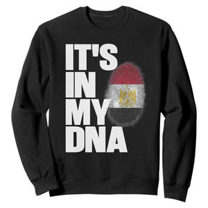 Egypt It's In My DNA Flag Fingerprint Graphic Sweatshirt Egyptian Heritage Pride Roots TS02 Black Print Your Wear