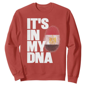 Egypt It's In My DNA Flag Fingerprint Graphic Sweatshirt Egyptian Heritage Pride Roots TS02 Red Print Your Wear