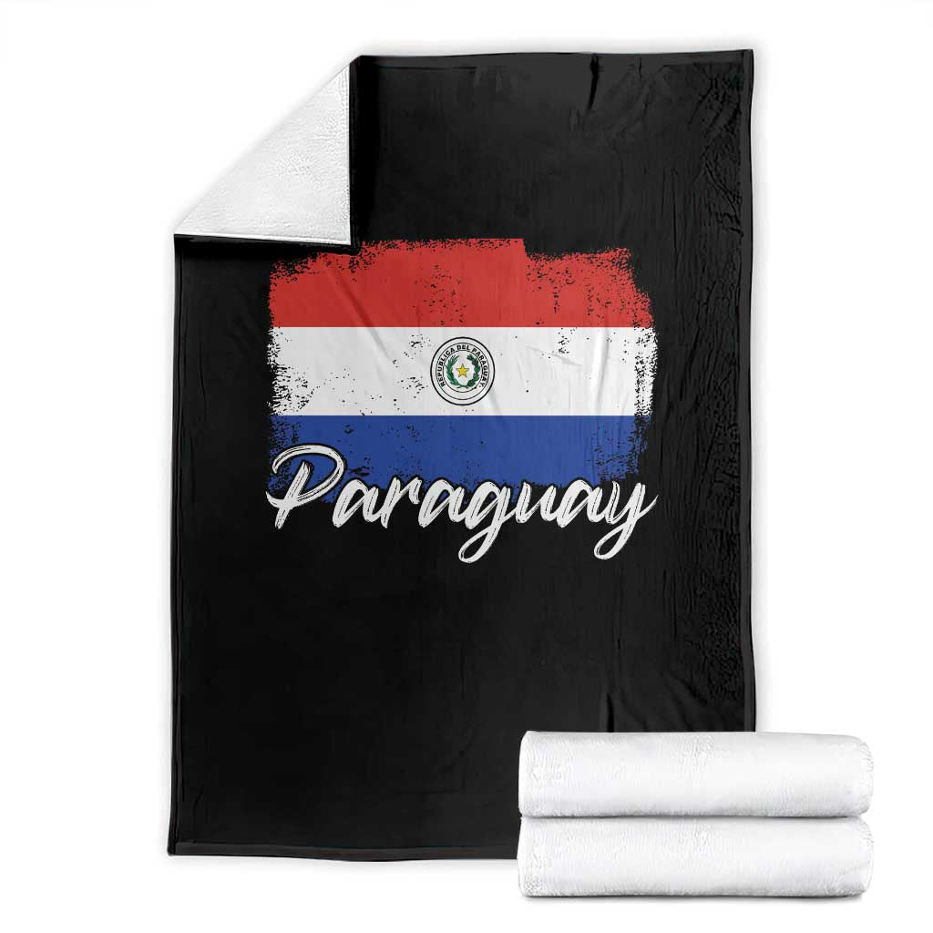 Vintage Paraguay Flag Paraguaya Heritage Pride Roots Throw Blanket TS02 Black Print Your Wear