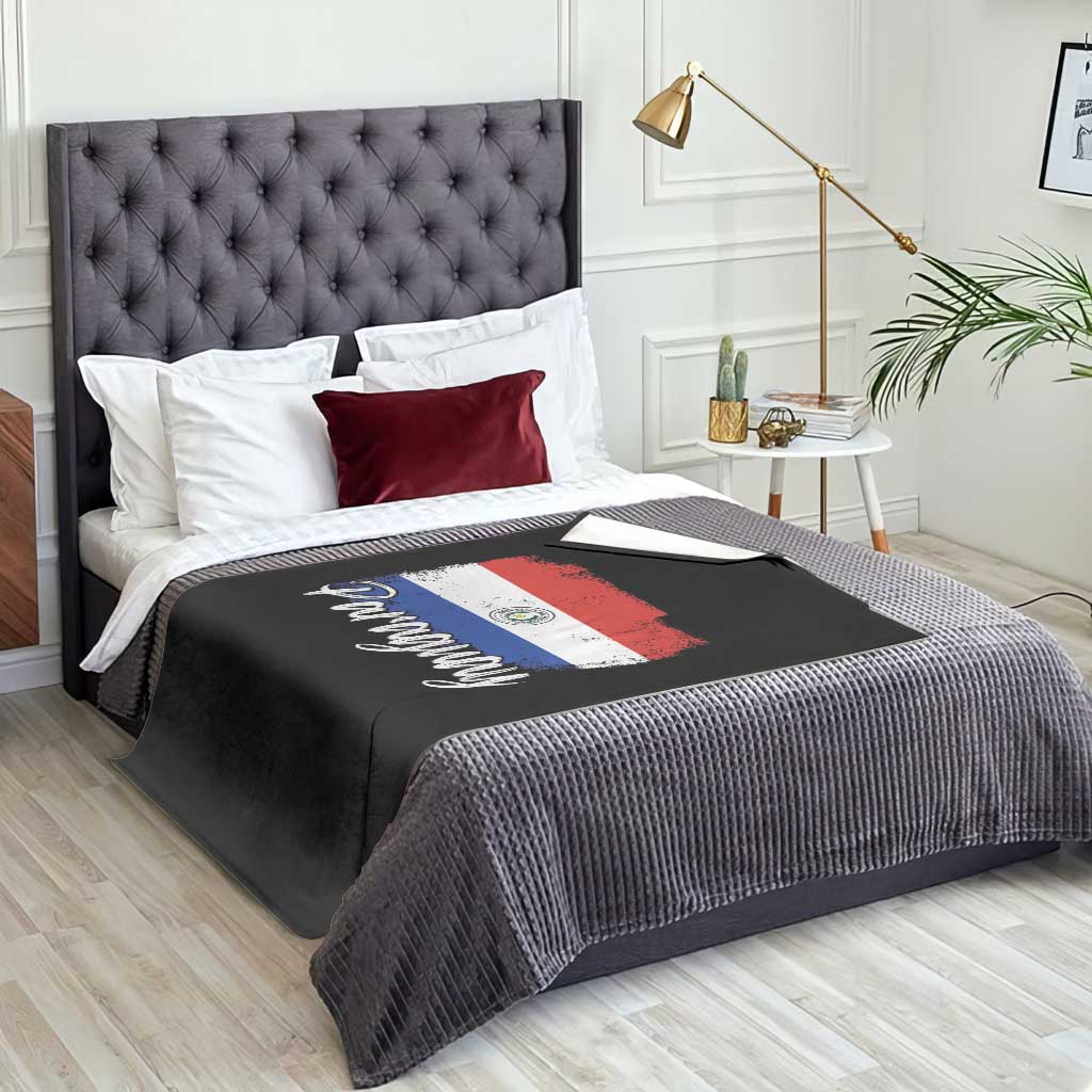 Vintage Paraguay Flag Paraguaya Heritage Pride Roots Throw Blanket TS02 Print Your Wear