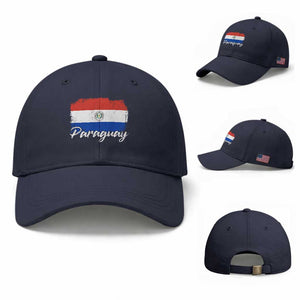 Vintage Paraguay Flag Paraguaya Heritage Pride Roots Baseball Cap TS02 Baseball Cap Universal Fit Navy Print Your Wear