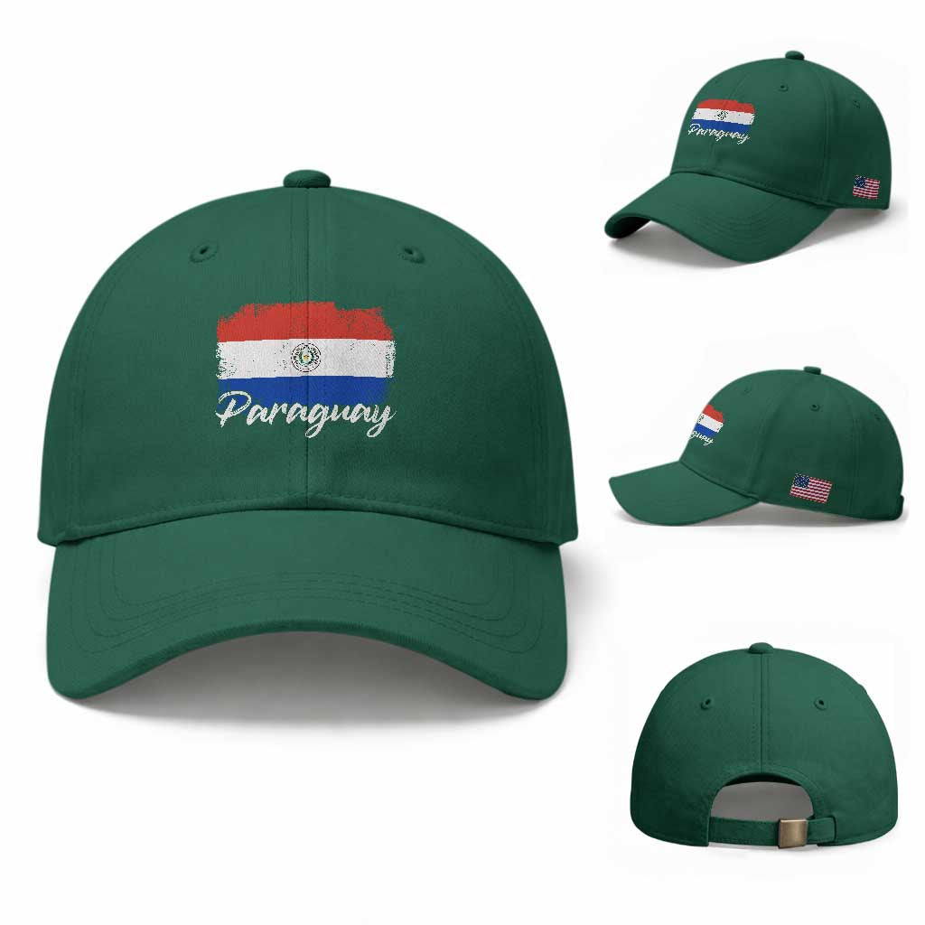 Vintage Paraguay Flag Paraguaya Heritage Pride Roots Baseball Cap TS02 Baseball Cap Universal Fit Irish Green Print Your Wear