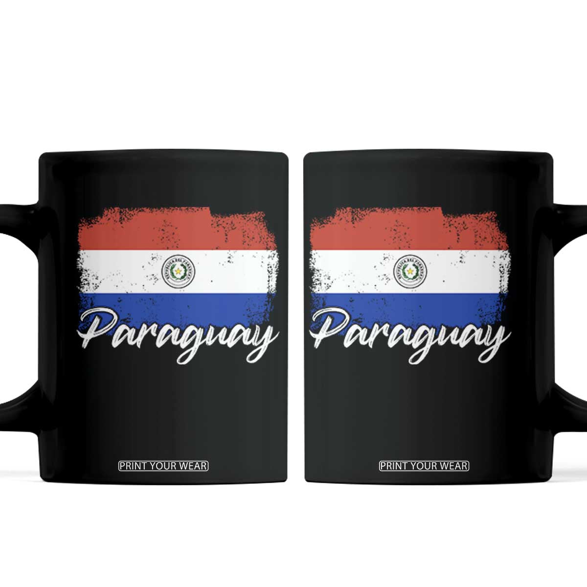 Vintage Paraguay Flag Paraguaya Heritage Pride Roots Coffee Mug TS02 Black Print Your Wear