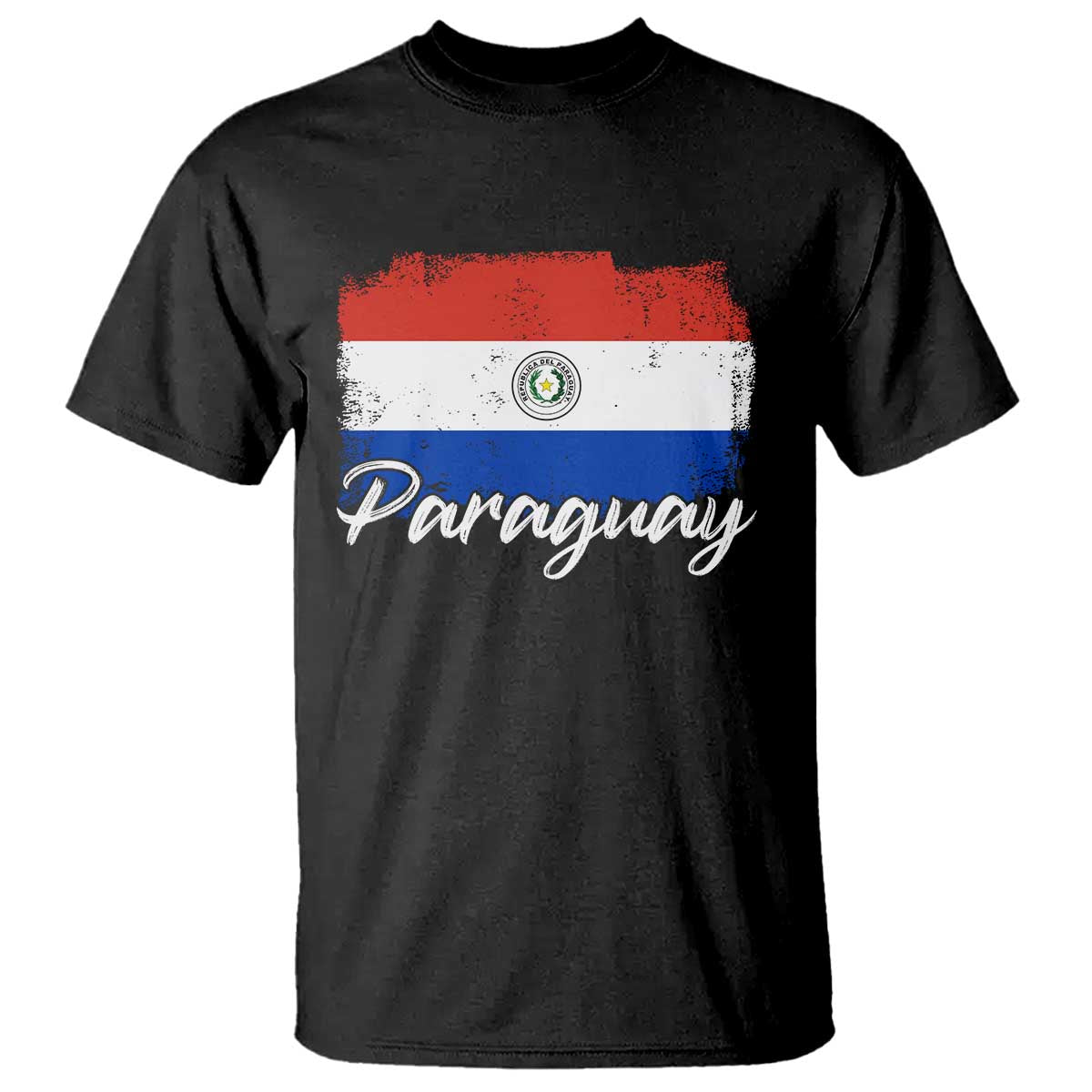 Vintage Paraguay Flag Paraguaya Heritage Pride Roots T Shirt TS02 Black Print Your Wear