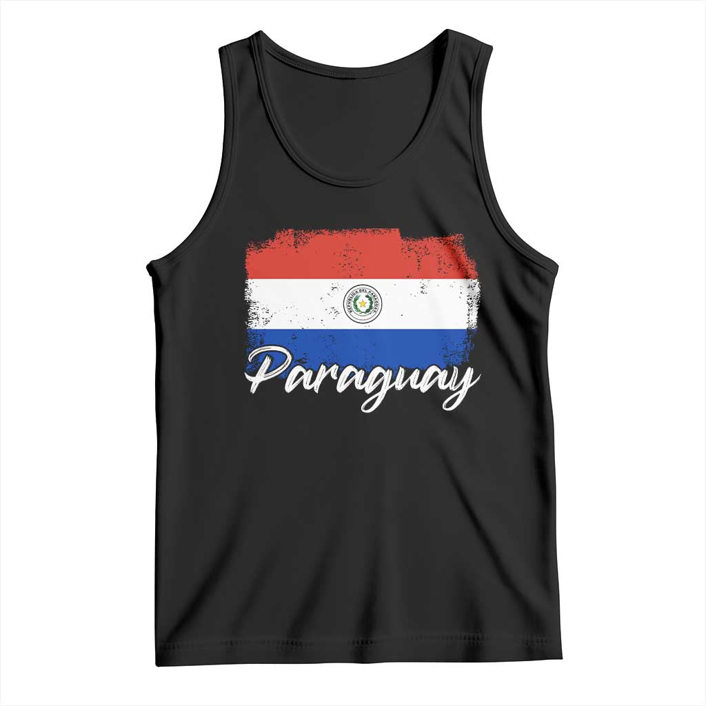 Vintage Paraguay Flag Paraguaya Heritage Pride Roots Tank Top TS02 Black Print Your Wear