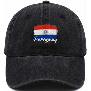 Vintage Paraguay Flag Paraguaya Heritage Pride Roots Washed Cotton Baseball Cap TS02 Print Your Wear