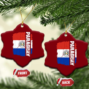 Paraguay Proud Roots Vintage Paraguaya Flag Heritage Pride Ceramic Ornament TS02 Print Your Wear
