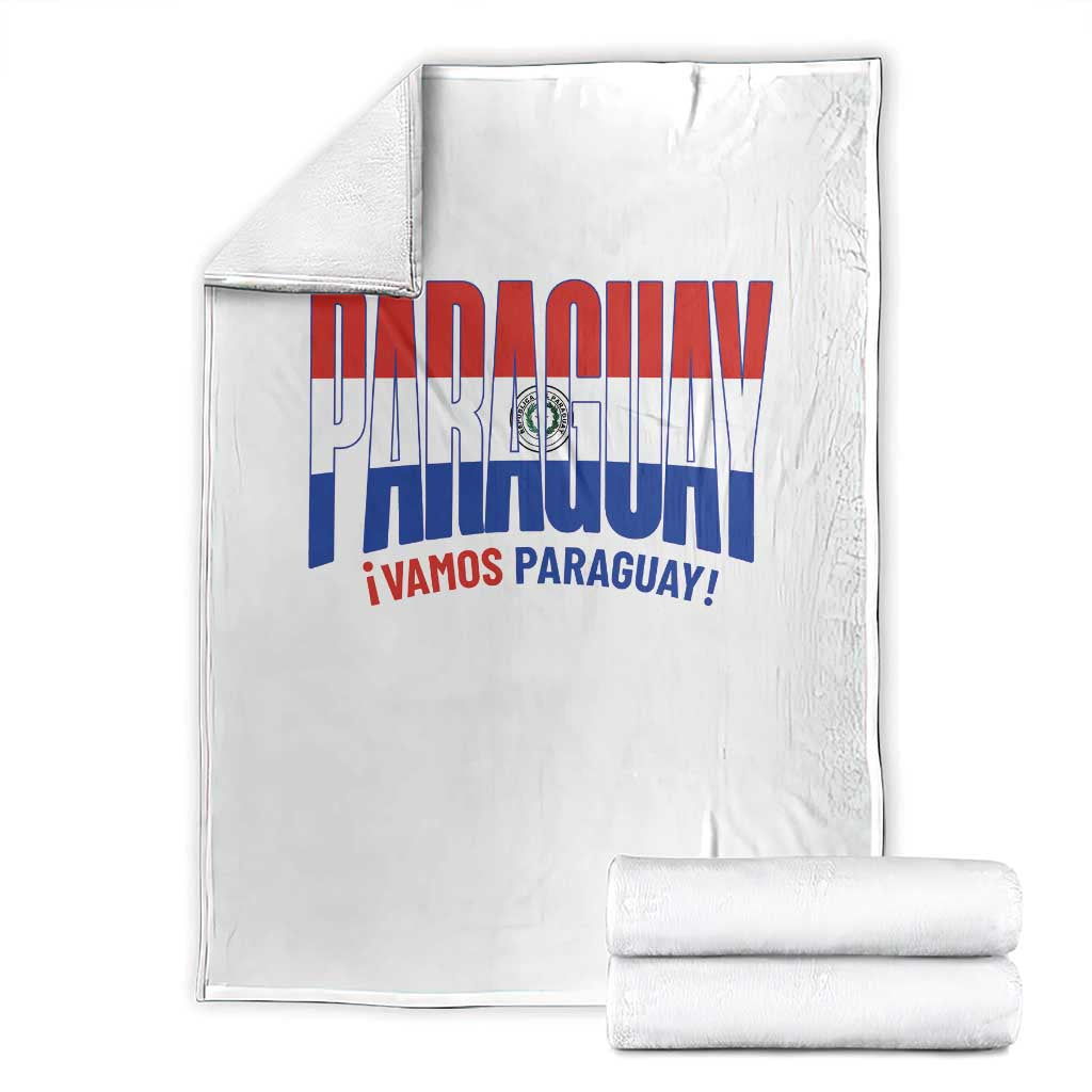 Vamos Paraguay Long Live Soccer Cheer Throw Blanket Patriotic Paraguaya Futbol Football Fans Pride TS02 White Print Your Wear