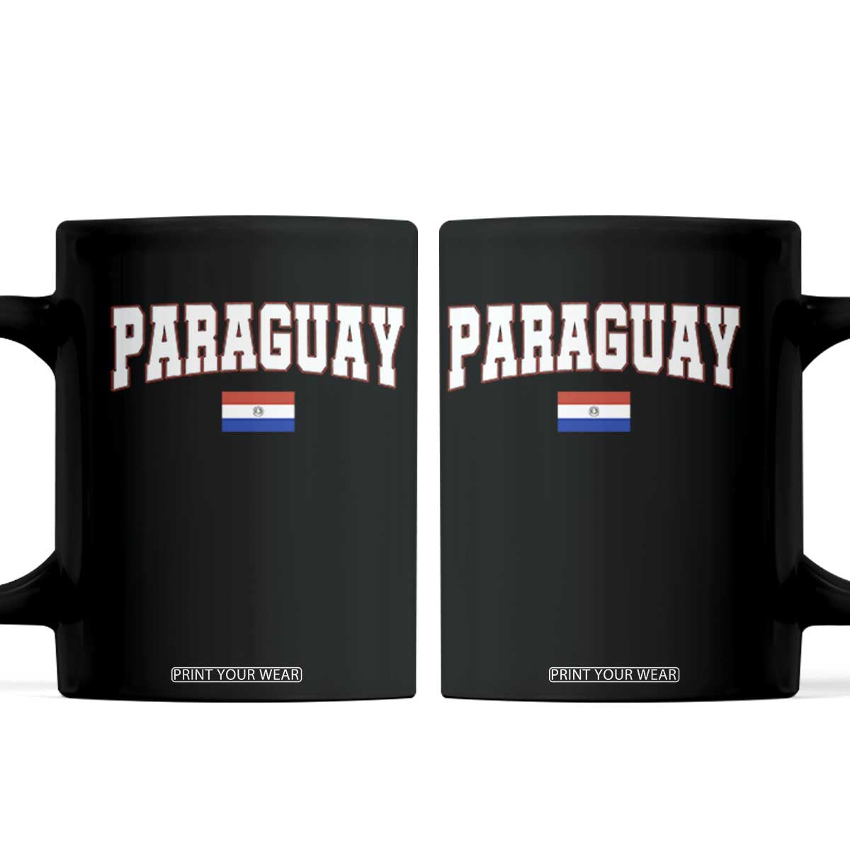 Paraguay Retro Athletic Varsity Style Coffee Mug Paraguaya Flag Country Pride Heritage TS02 Black Print Your Wear