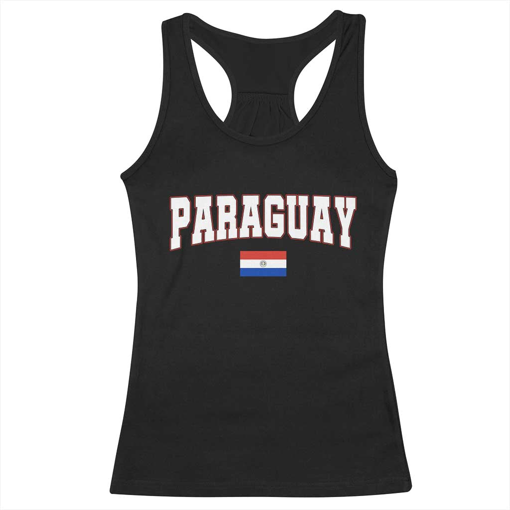 Paraguay Retro Athletic Varsity Style Racerback Tank Top Paraguaya Flag Country Pride Heritage TS02 Black Print Your Wear
