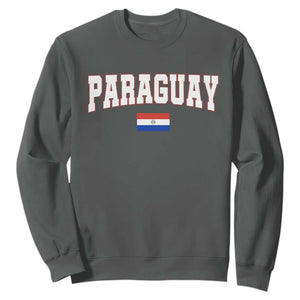Paraguay Retro Athletic Varsity Style Sweatshirt Paraguaya Flag Country Pride Heritage TS02 Dark Heather Print Your Wear