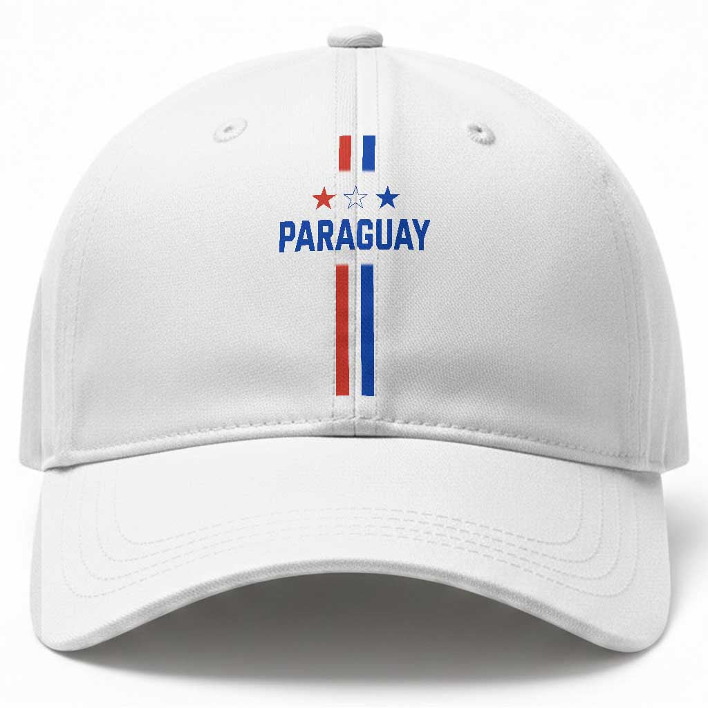 Paraguay Flag Soccer Jersey Style Graphic Baseball Cap Patriotic Paraguaya Pride Football Fans Sports Spirit TS02 Print Your Wear