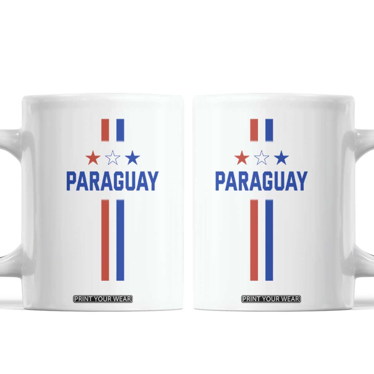 Paraguay Flag Soccer Jersey Style Graphic Coffee Mug Patriotic Paraguaya Pride Football Fans Sports Spirit TS02 White Print Your Wear