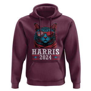 Harris 2024 Hoodie Childless Cat Lady For President American Flag TS02 Maroon Print Your Wear