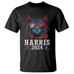 Harris 2024 T Shirt Childless Cat Lady For President American Flag TS02 Black Print Your Wear