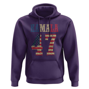 Kamala 47 Hoodie Harris 2024 For President Retro American Flag TS02 Purple Print Your Wear