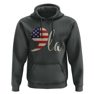 Harris 2024 Hoodie Comma La Kamala For President Retro American Flag TS02 Dark Heather Print Your Wear