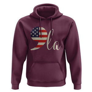 Harris 2024 Hoodie Comma La Kamala For President Retro American Flag TS02 Maroon Print Your Wear