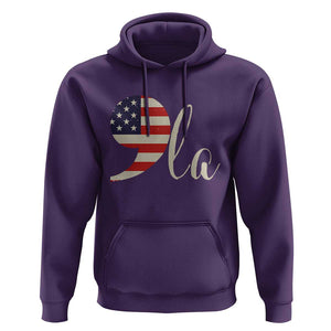 Harris 2024 Hoodie Comma La Kamala For President Retro American Flag TS02 Purple Print Your Wear