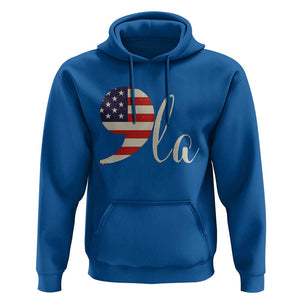 Harris 2024 Hoodie Comma La Kamala For President Retro American Flag TS02 Royal Blue Print Your Wear