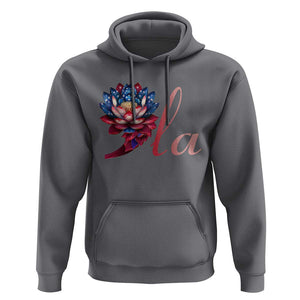 Harris 2024 Hoodie Comma La President Kamala For Potus Lotus TS02 Charcoal Print Your Wear