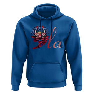 Harris 2024 Hoodie Comma La President Kamala For Potus Lotus TS02 Royal Blue Print Your Wear