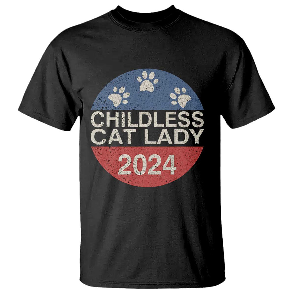 Childless Cat Lady 2024 T Shirt Vote Kamala Harris For President Retro Vintage TS02 Black Print Your Wear