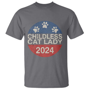 Childless Cat Lady 2024 T Shirt Vote Kamala Harris For President Retro Vintage TS02 Charcoal Print Your Wear