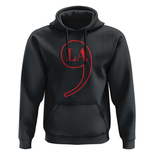 Harris 2024 Hoodie Comma La Kamala For President Red Punctuation Mark TS02 Black Print Your Wear