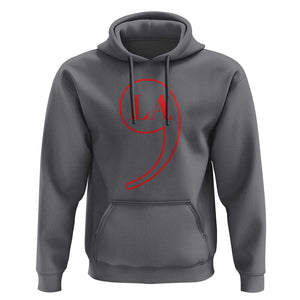 Harris 2024 Hoodie Comma La Kamala For President Red Punctuation Mark TS02 Charcoal Print Your Wear