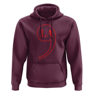 Harris 2024 Hoodie Comma La Kamala For President Red Punctuation Mark TS02 Maroon Print Your Wear