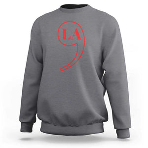 Harris 2024 Sweatshirt Comma La Kamala For President Red Punctuation Mark TS02 Charcoal Print Your Wear