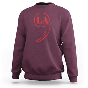 Harris 2024 Sweatshirt Comma La Kamala For President Red Punctuation Mark TS02 Maroon Print Your Wear