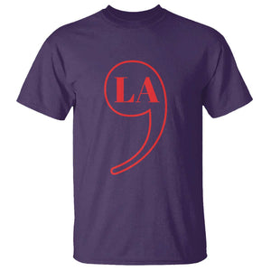 Harris 2024 T Shirt Comma La Kamala For President Red Punctuation Mark TS02 Purple Print Your Wear