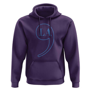 Harris 2024 Hoodie Comma La Kamala For President Blue Punctuation Mark TS02 Purple Print Your Wear